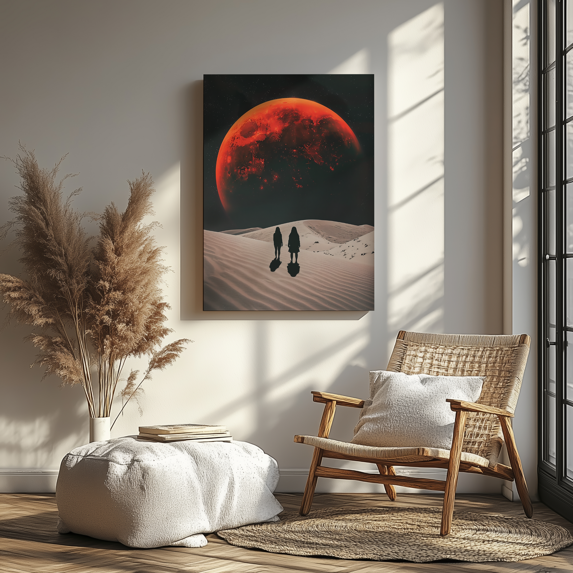 Two Gazes Toward the Unknown - Canvas - Arthena