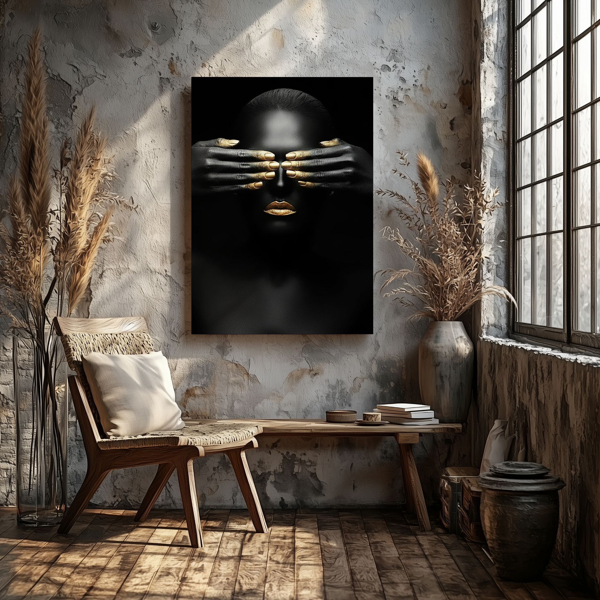 Vision in gold - Canvas - Arthena