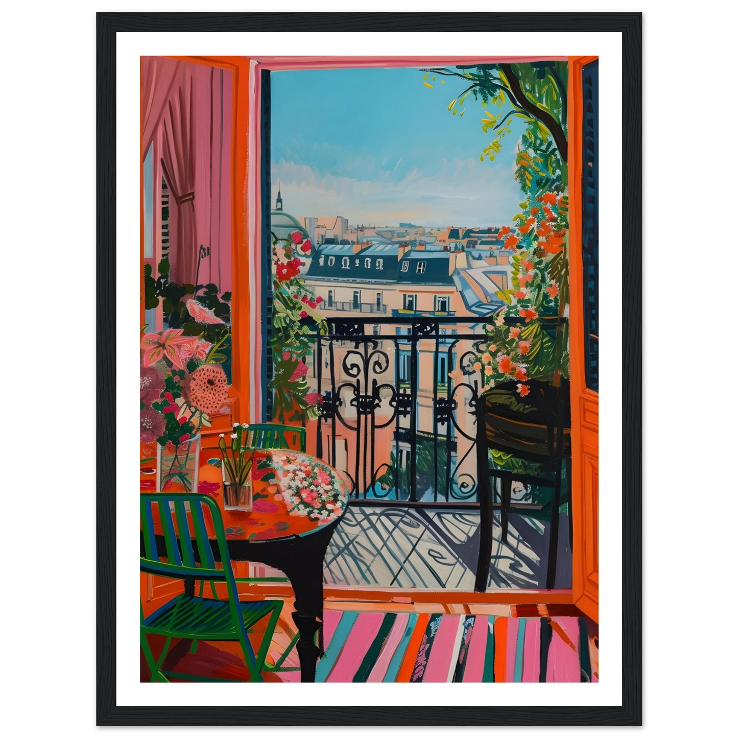 Parisian Balcony Bliss - Poster - Arthena