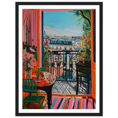 Parisian Balcony Bliss - Poster - Arthena