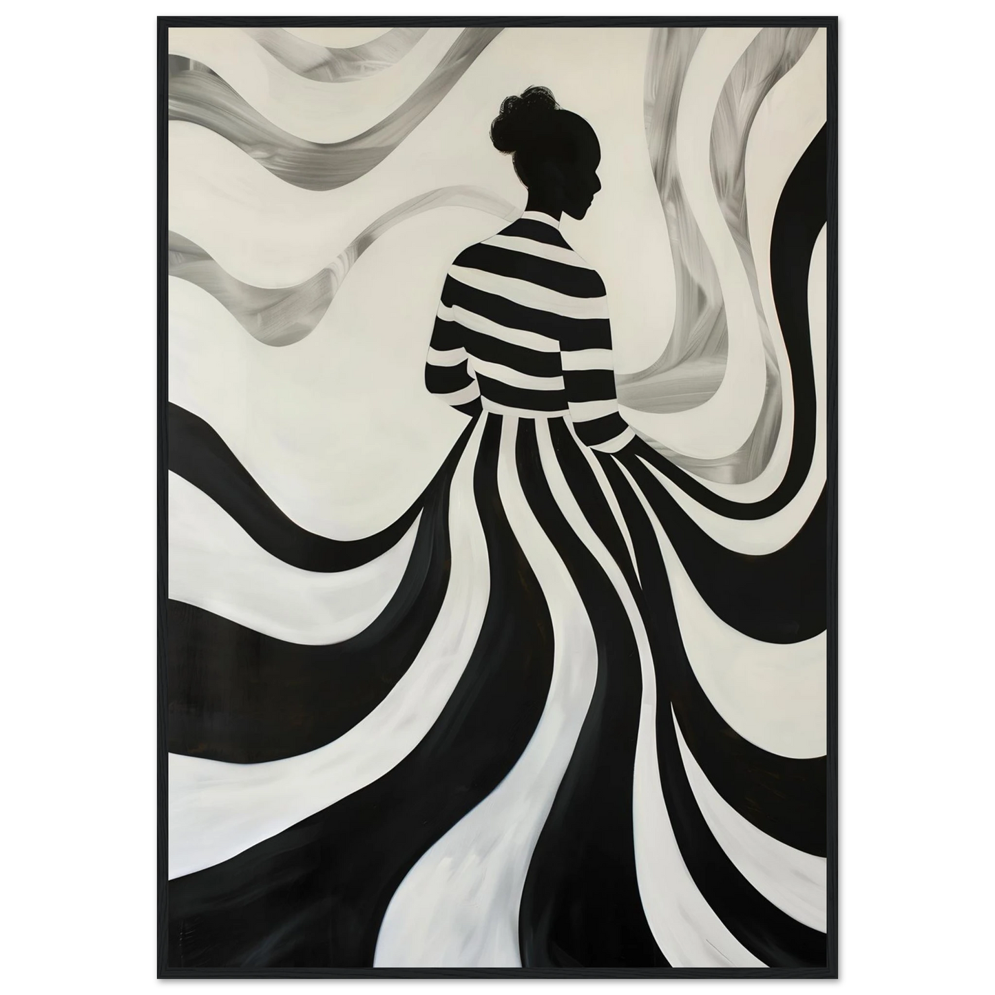The Striped Silhouette - Poster - Arthena