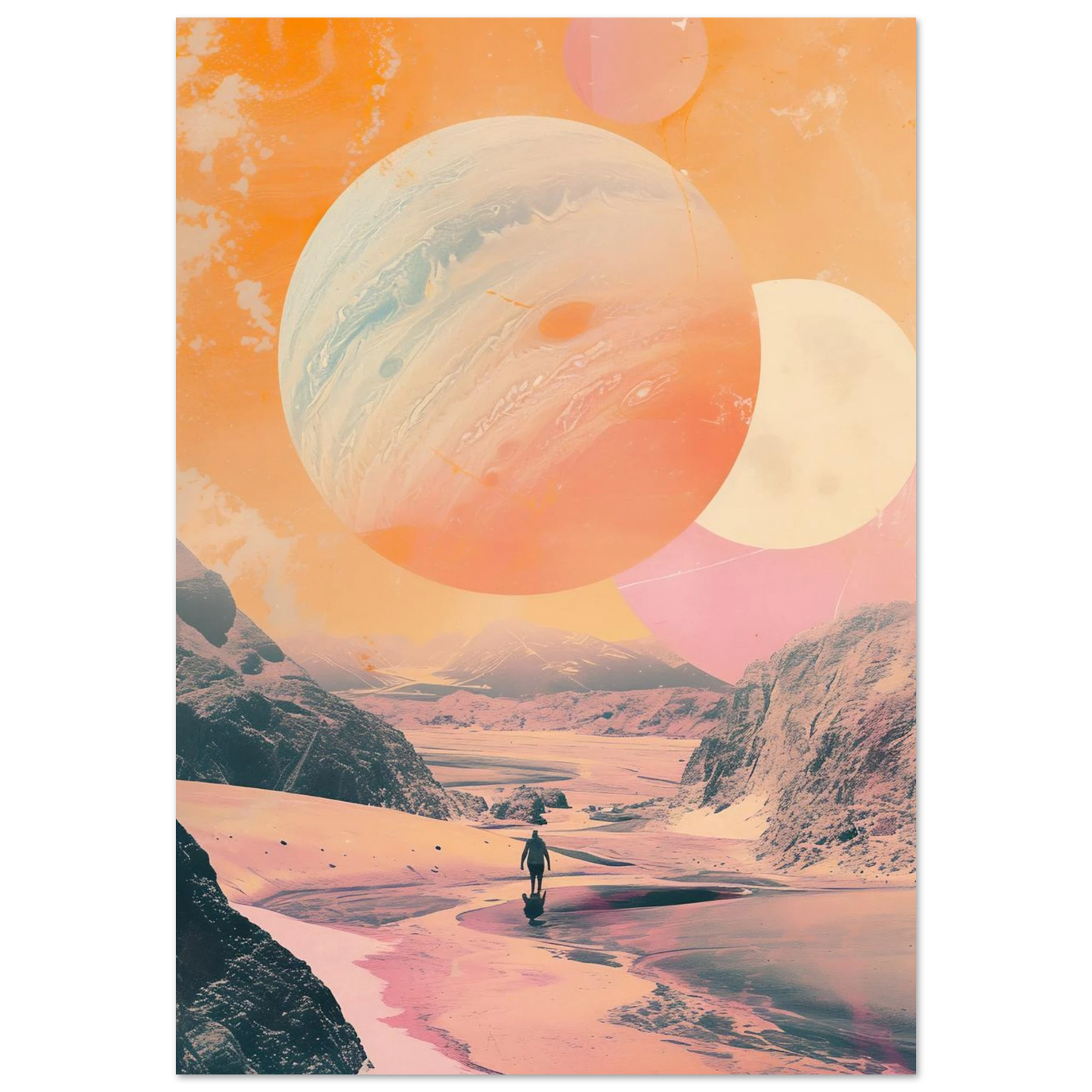 Lost Wanderer Beneath Alien Suns - Poster - Arthena
