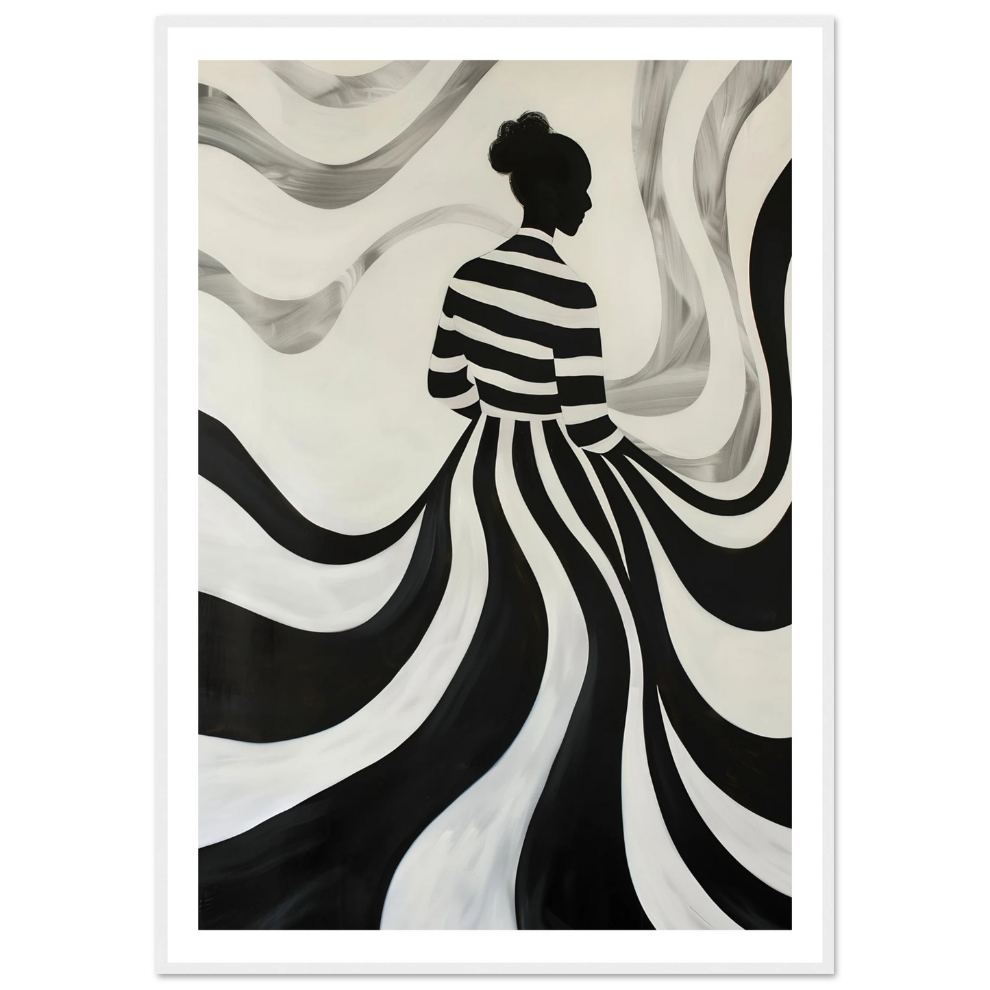 The Striped Silhouette - Poster - Arthena