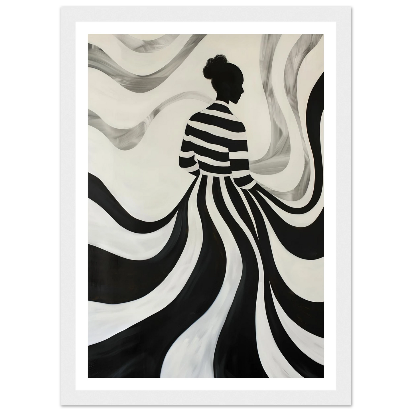 The Striped Silhouette - Poster - Arthena