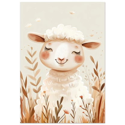 Cute Wooly Sheep - Poster - Arthena