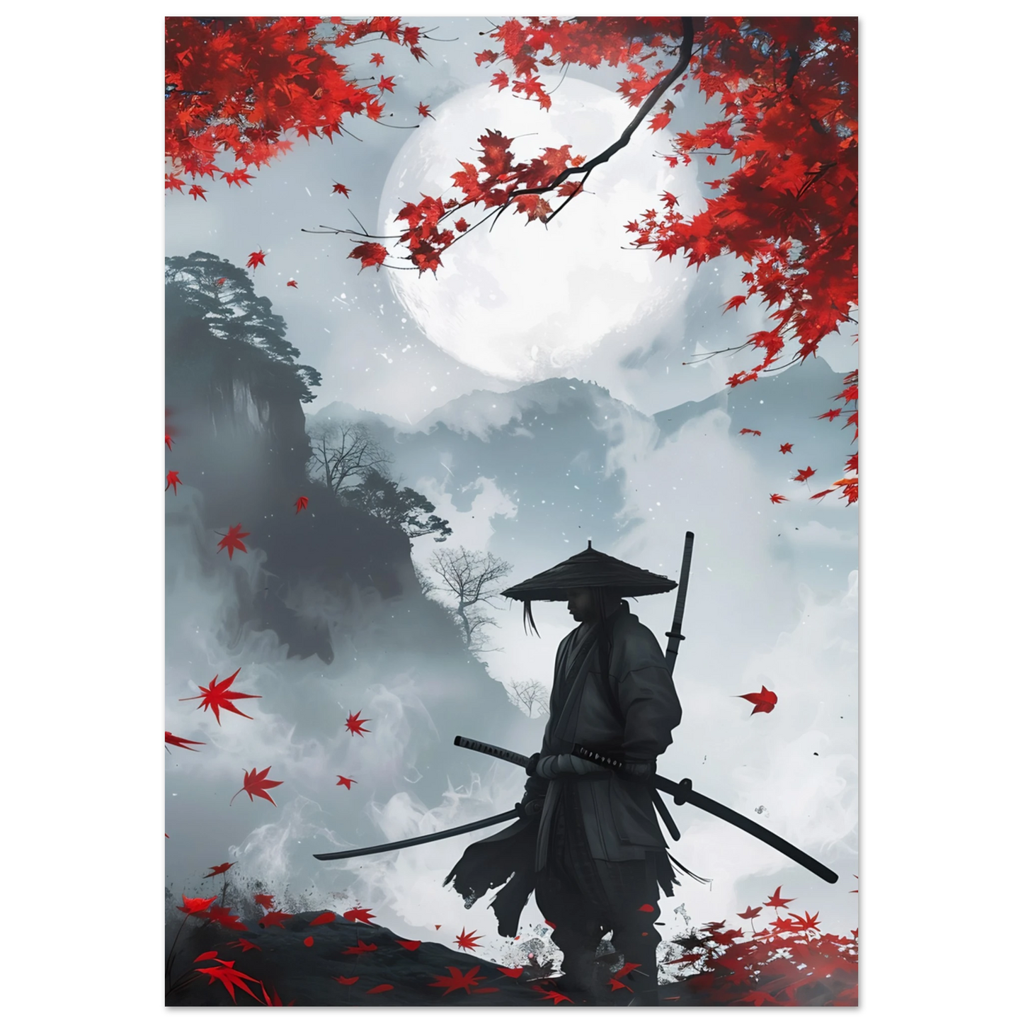 Crimson Leaves - Poster - Arthena