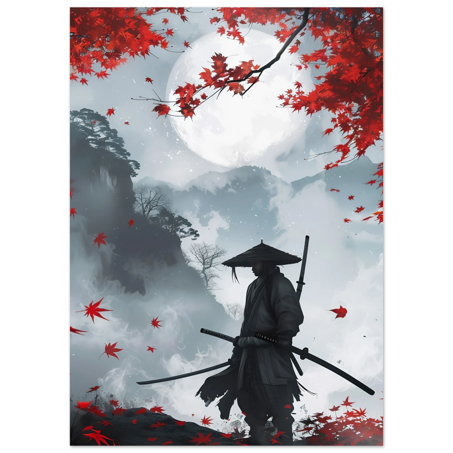 Crimson Leaves - Poster - Arthena
