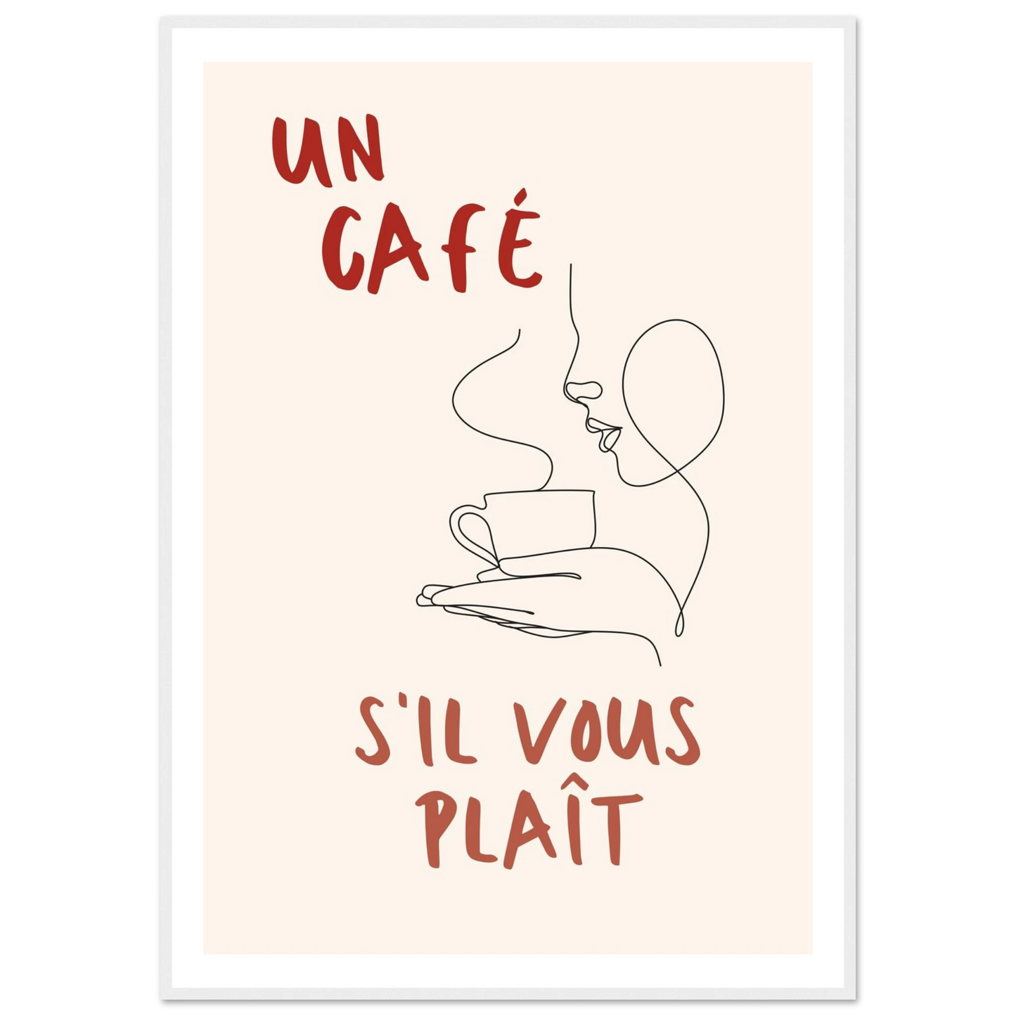 Un Café S'il Vous Plait - Poster - Arthena