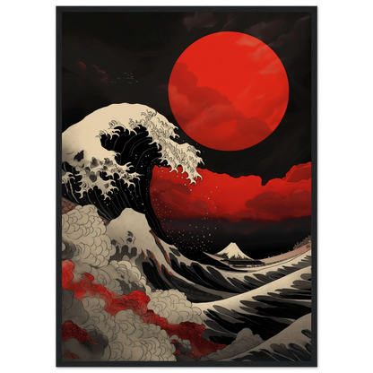 Red Sun over Turbulent Seas - Poster - Arthena