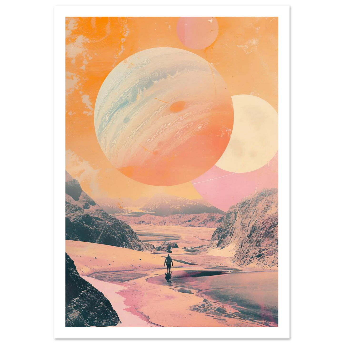 Lost Wanderer Beneath Alien Suns - Poster - Arthena