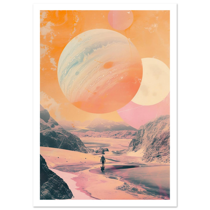 Lost Wanderer Beneath Alien Suns - Poster - Arthena
