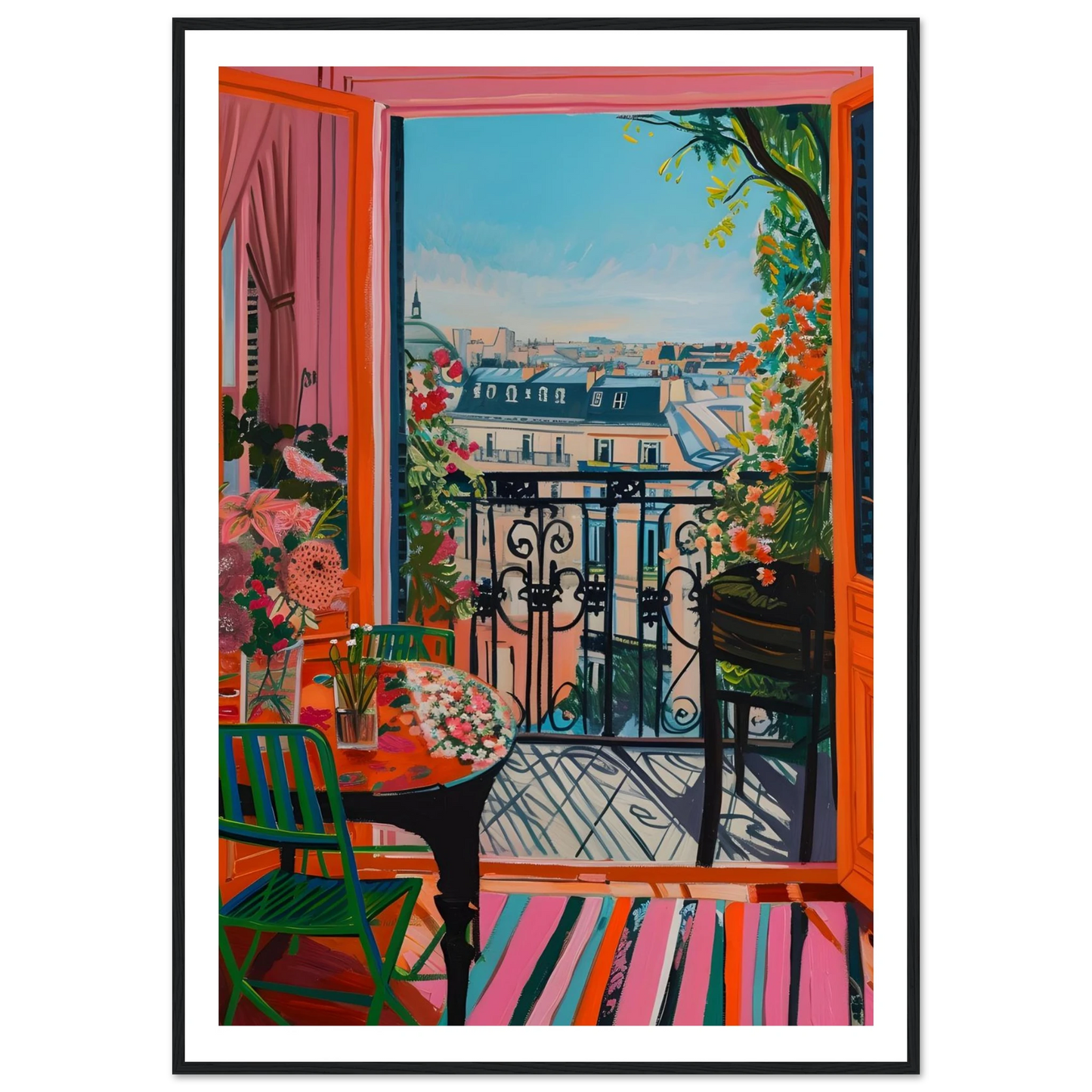 Parisian Balcony Bliss - Poster - Arthena