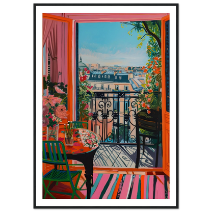 Parisian Balcony Bliss - Poster - Arthena