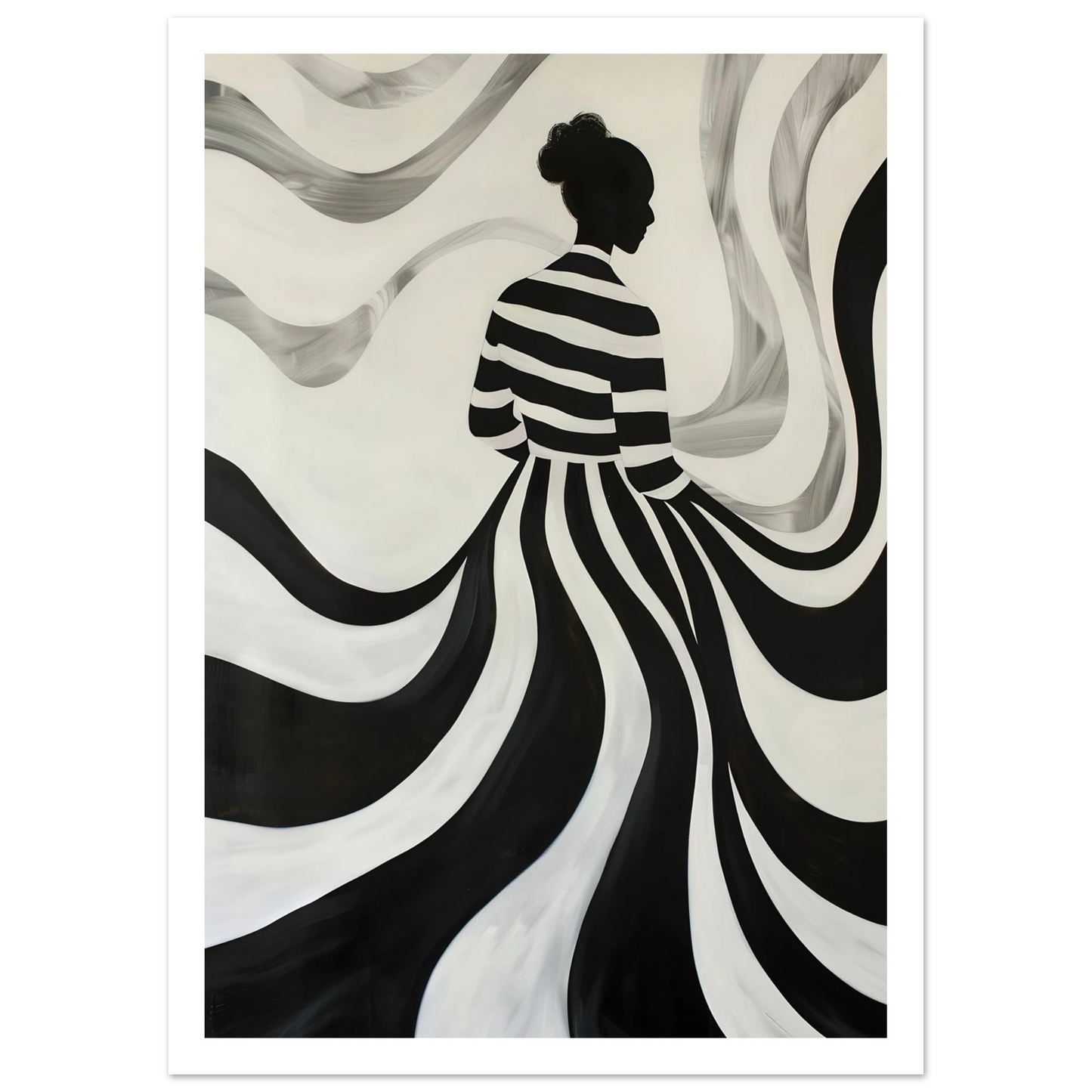 The Striped Silhouette - Poster - Arthena