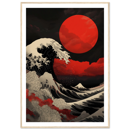 Red Sun over Turbulent Seas - Poster - Arthena