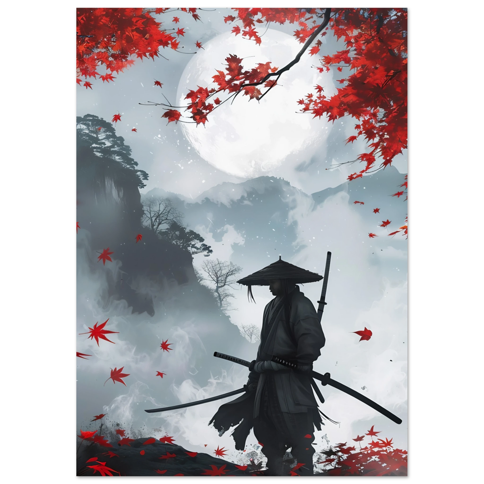 Crimson Leaves - Poster - Arthena