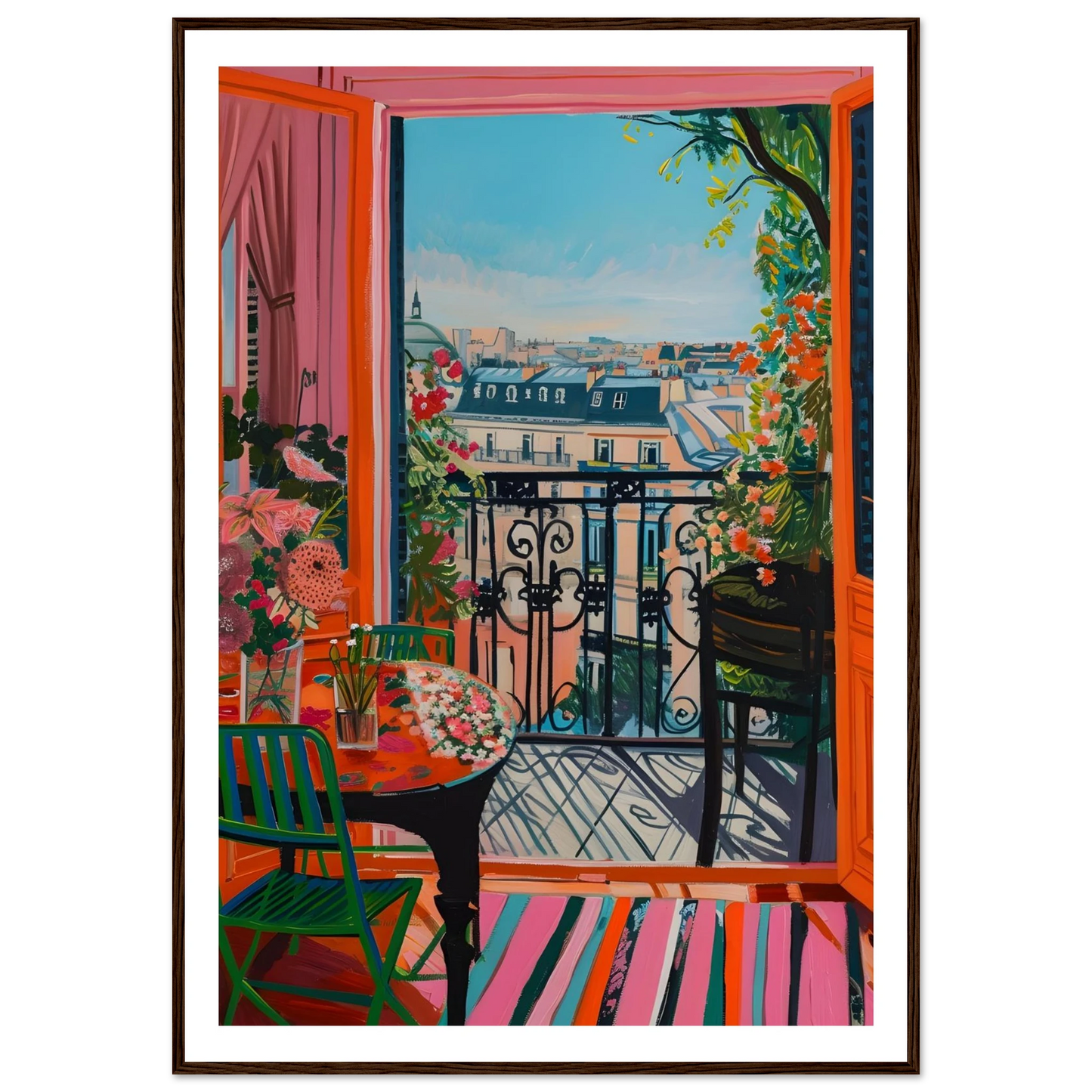 Parisian Balcony Bliss - Poster - Arthena