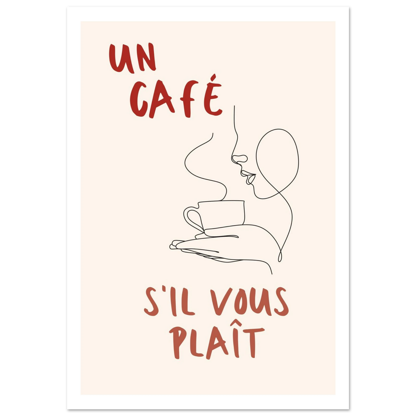 Un Café S'il Vous Plait - Poster - Arthena