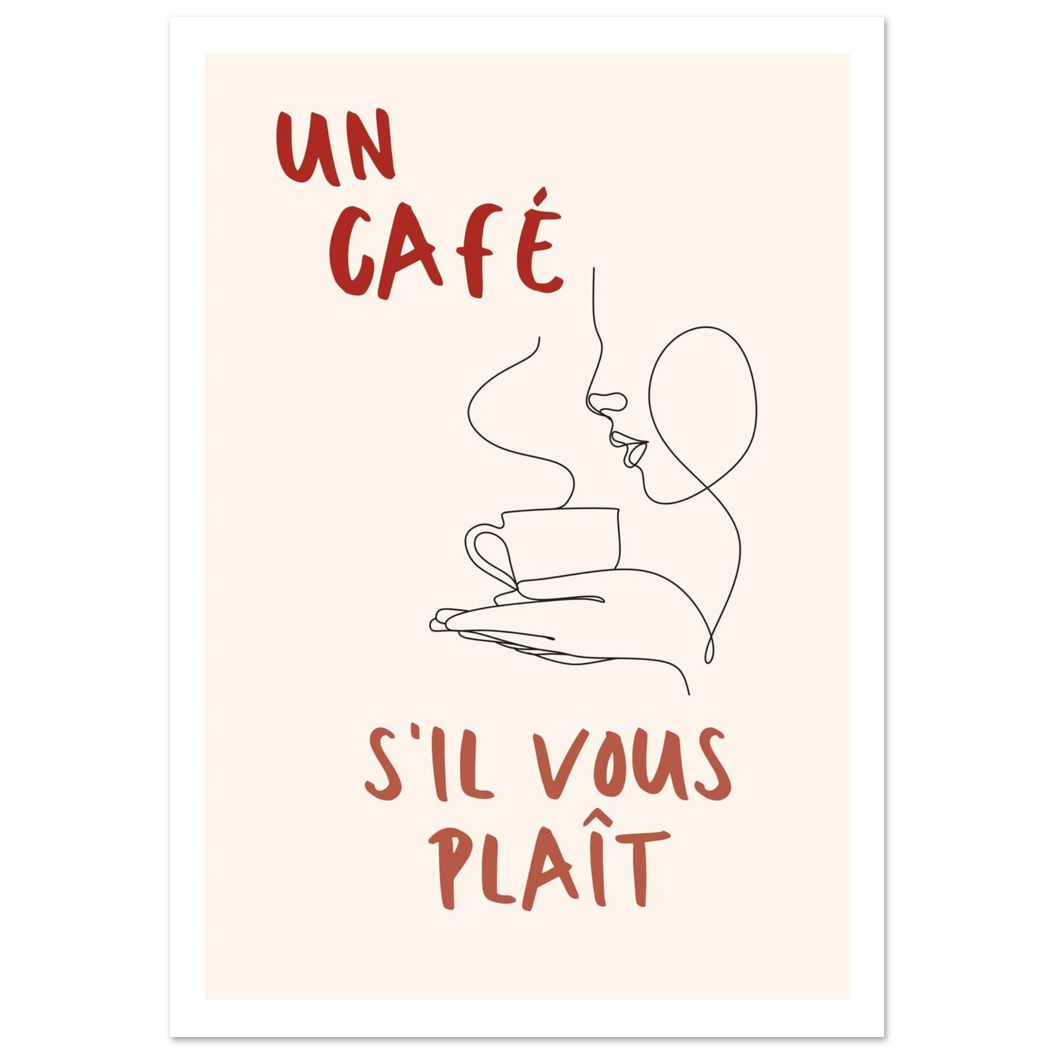 Un Café S'il Vous Plait - Poster - Arthena