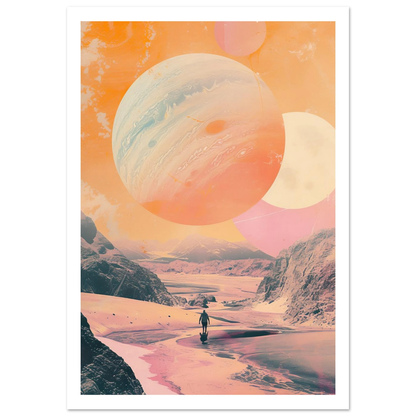 Lost Wanderer Beneath Alien Suns - Poster - Arthena