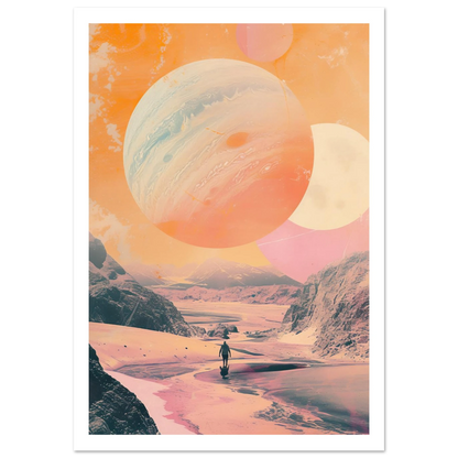 Lost Wanderer Beneath Alien Suns - Poster - Arthena