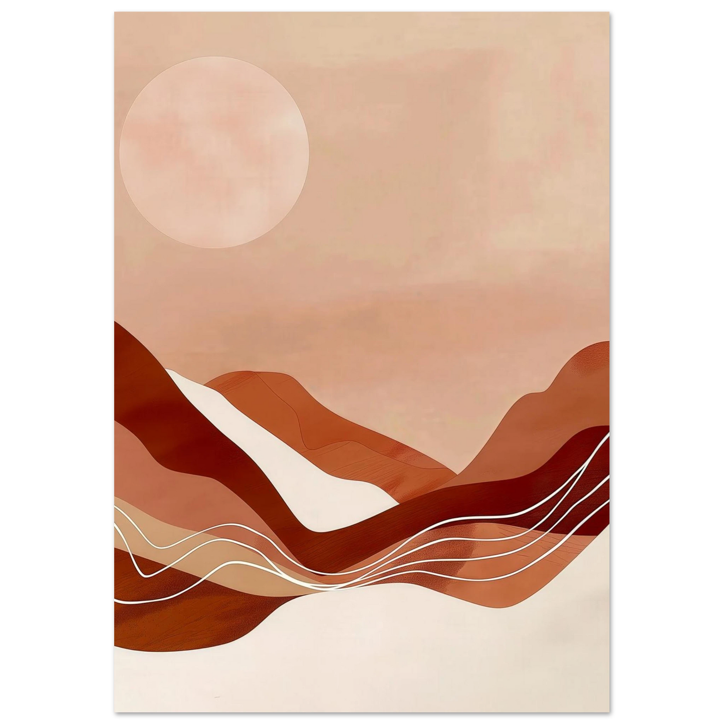 Amber Horizons Moonlit Simplicity - Poster - Arthena