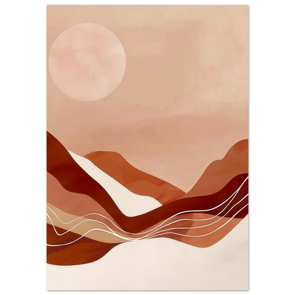 Amber Horizons Moonlit Simplicity - Poster - Arthena