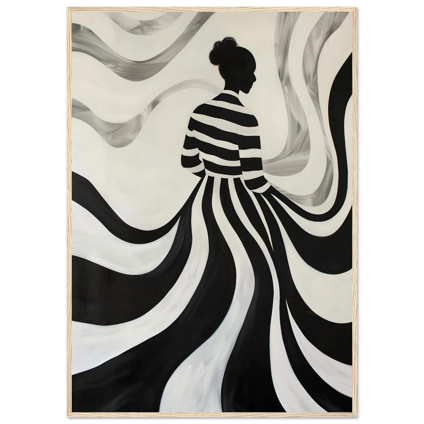 The Striped Silhouette - Poster - Arthena