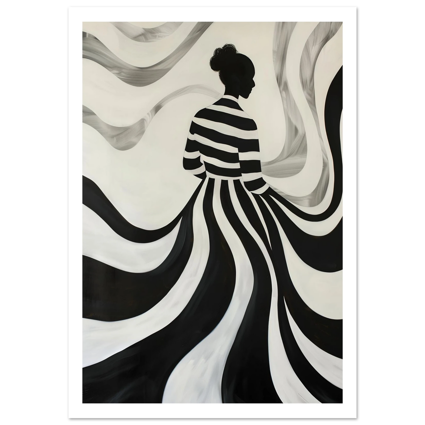 The Striped Silhouette - Poster - Arthena
