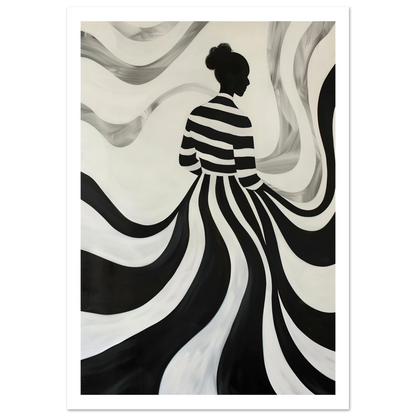 The Striped Silhouette - Poster - Arthena