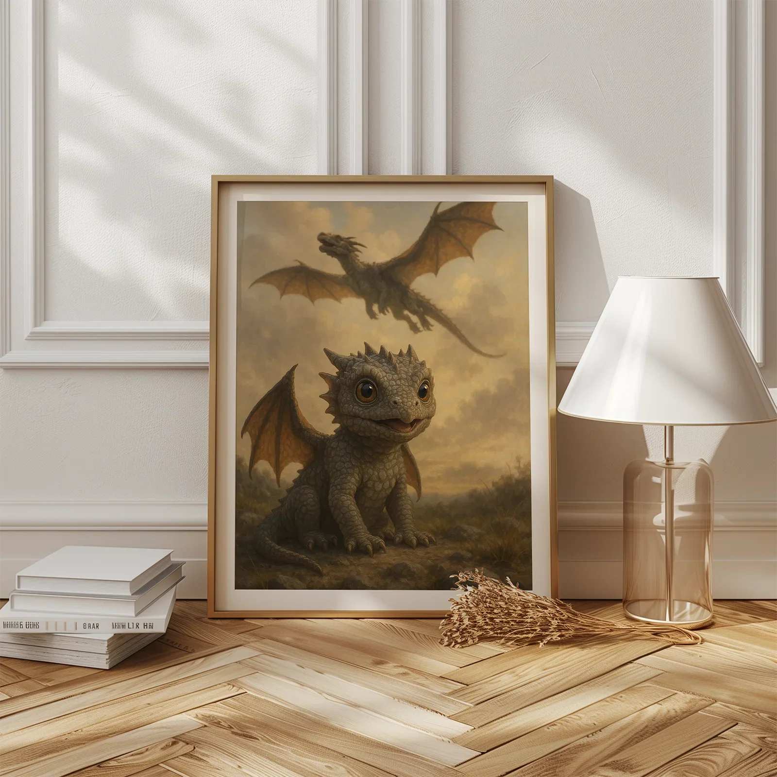 Babydrache und Mutterdrache - Poster 