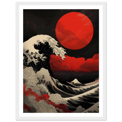 Red Sun over Turbulent Seas - Poster - Arthena