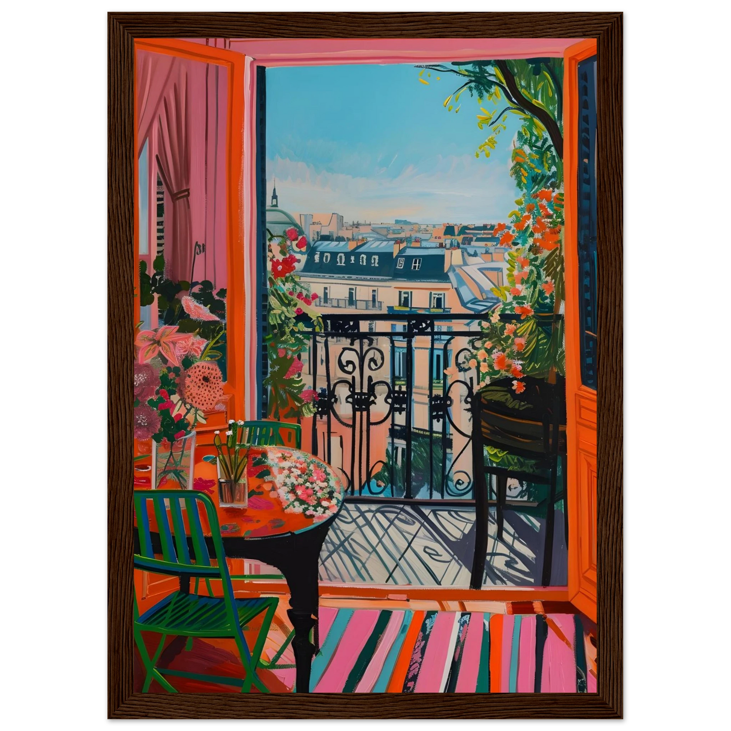 Parisian Balcony Bliss - Poster - Arthena
