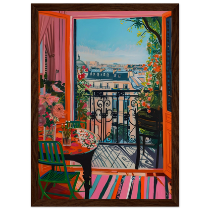 Parisian Balcony Bliss - Poster - Arthena