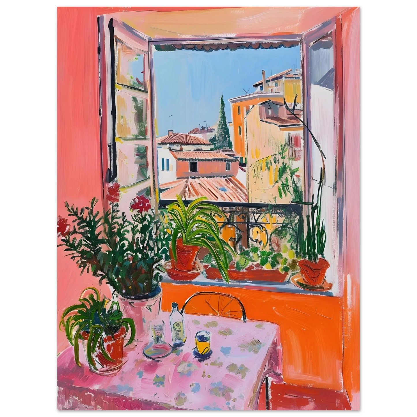 Sunny Window View - Poster - Arthena