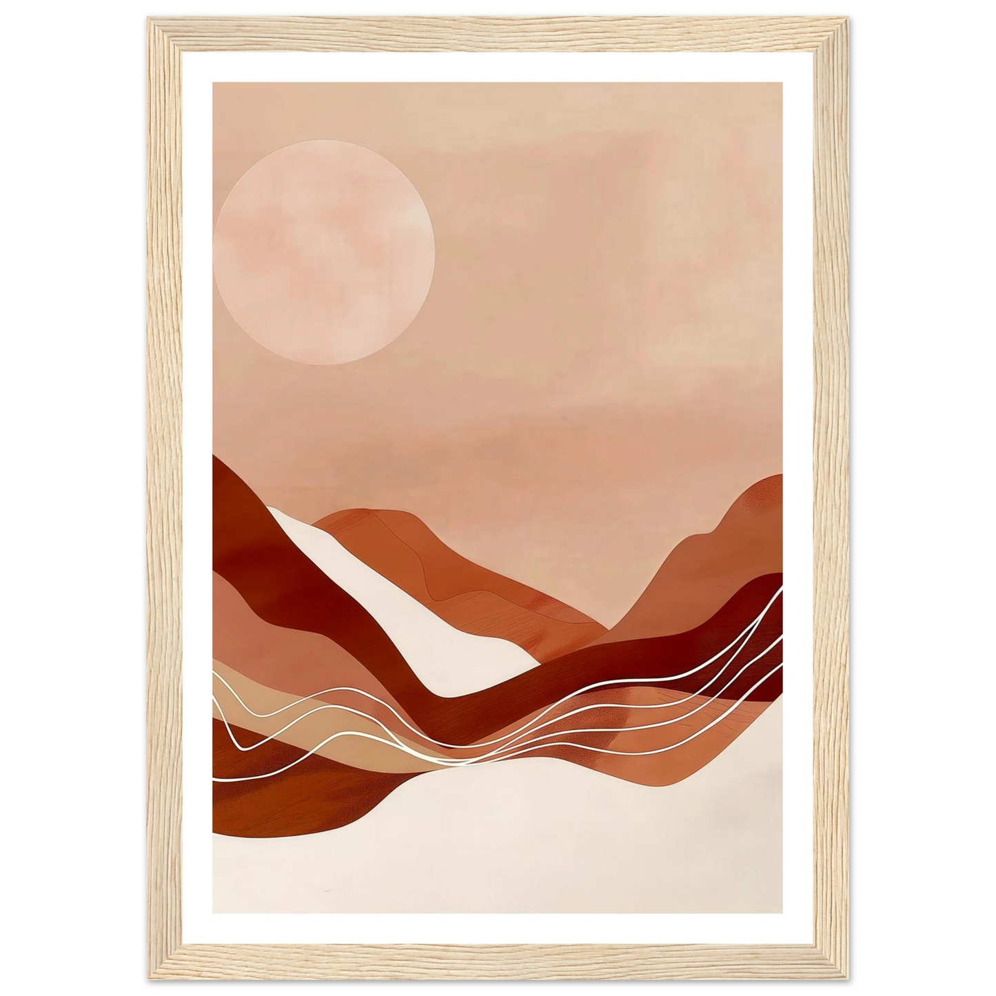 Amber Horizons Moonlit Simplicity - Poster - Arthena