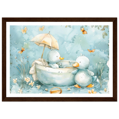 Bathing Ducks - poster - Arthena