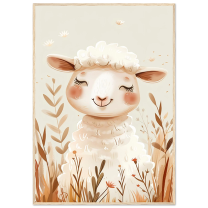 Cute Wooly Sheep - Poster - Arthena