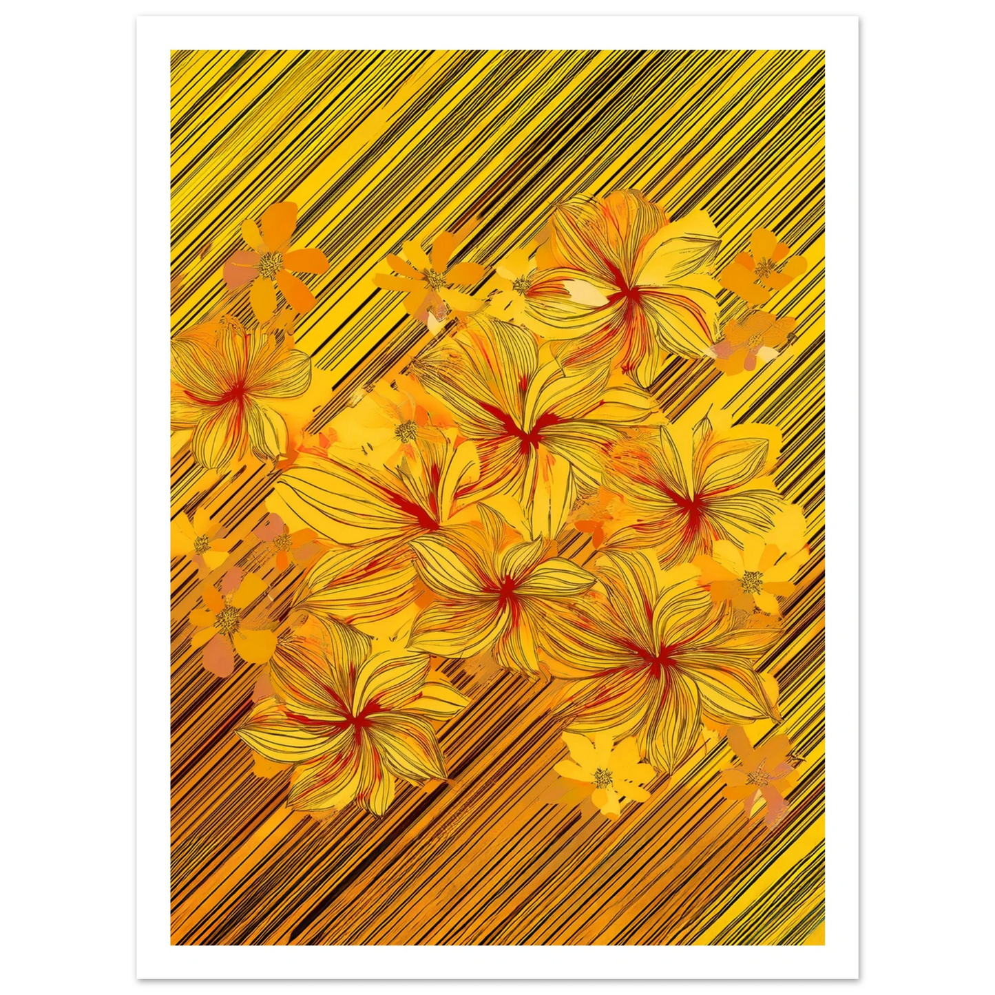 Golden Blossoms - Poster - Arthena