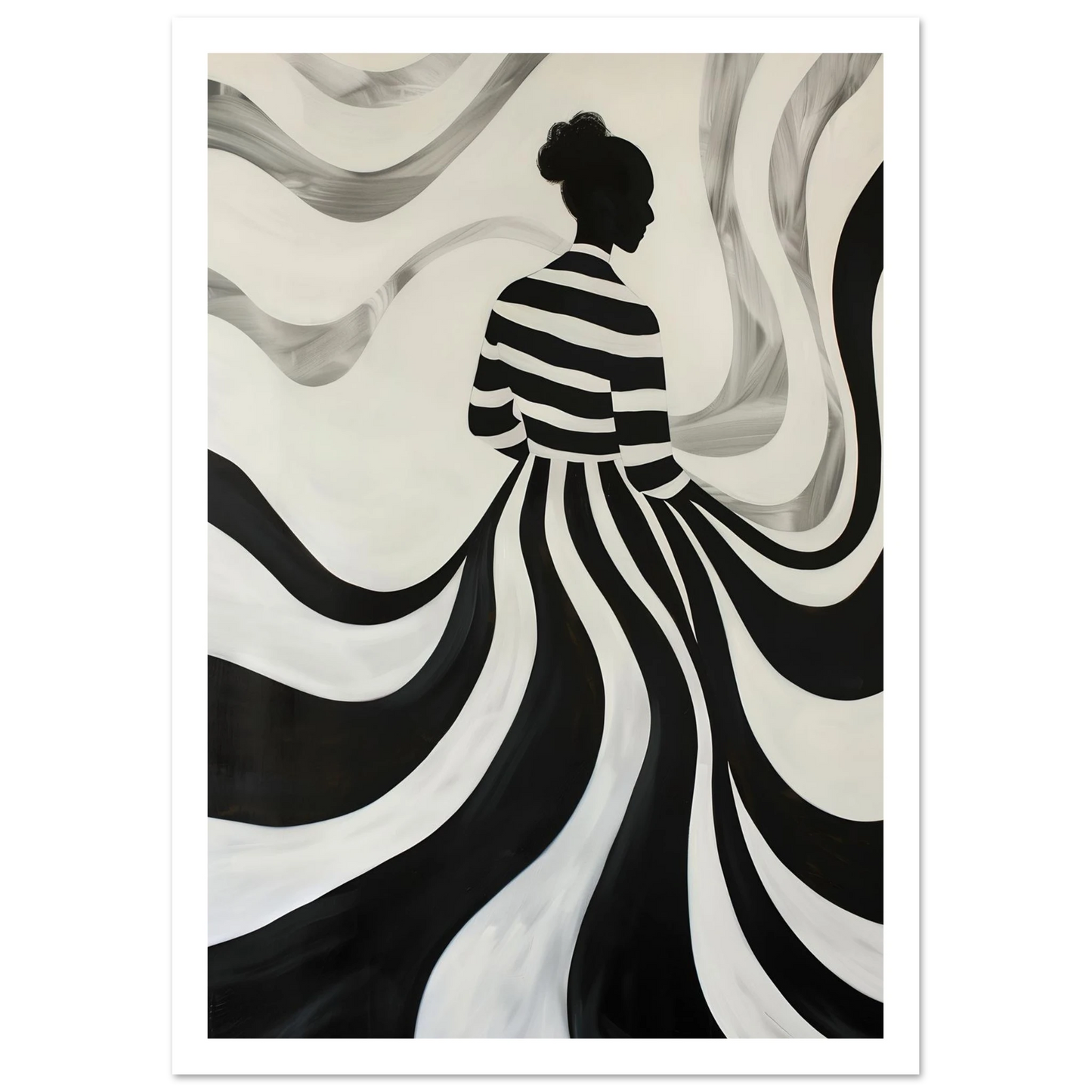 The Striped Silhouette - Poster - Arthena