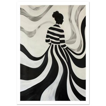 The Striped Silhouette - Poster - Arthena