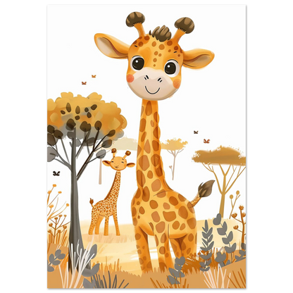 Friendly Giraffe - Poster - Arthena