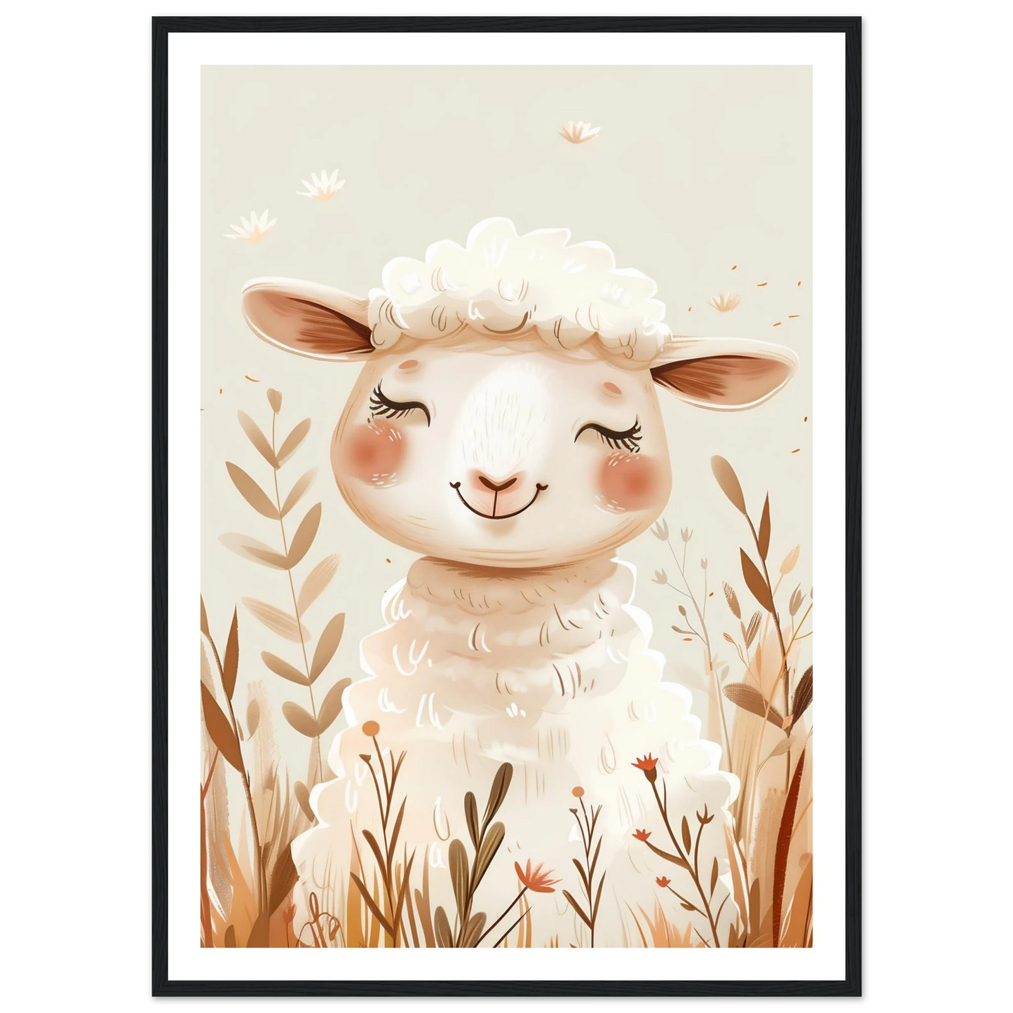 Cute Wooly Sheep - Poster - Arthena