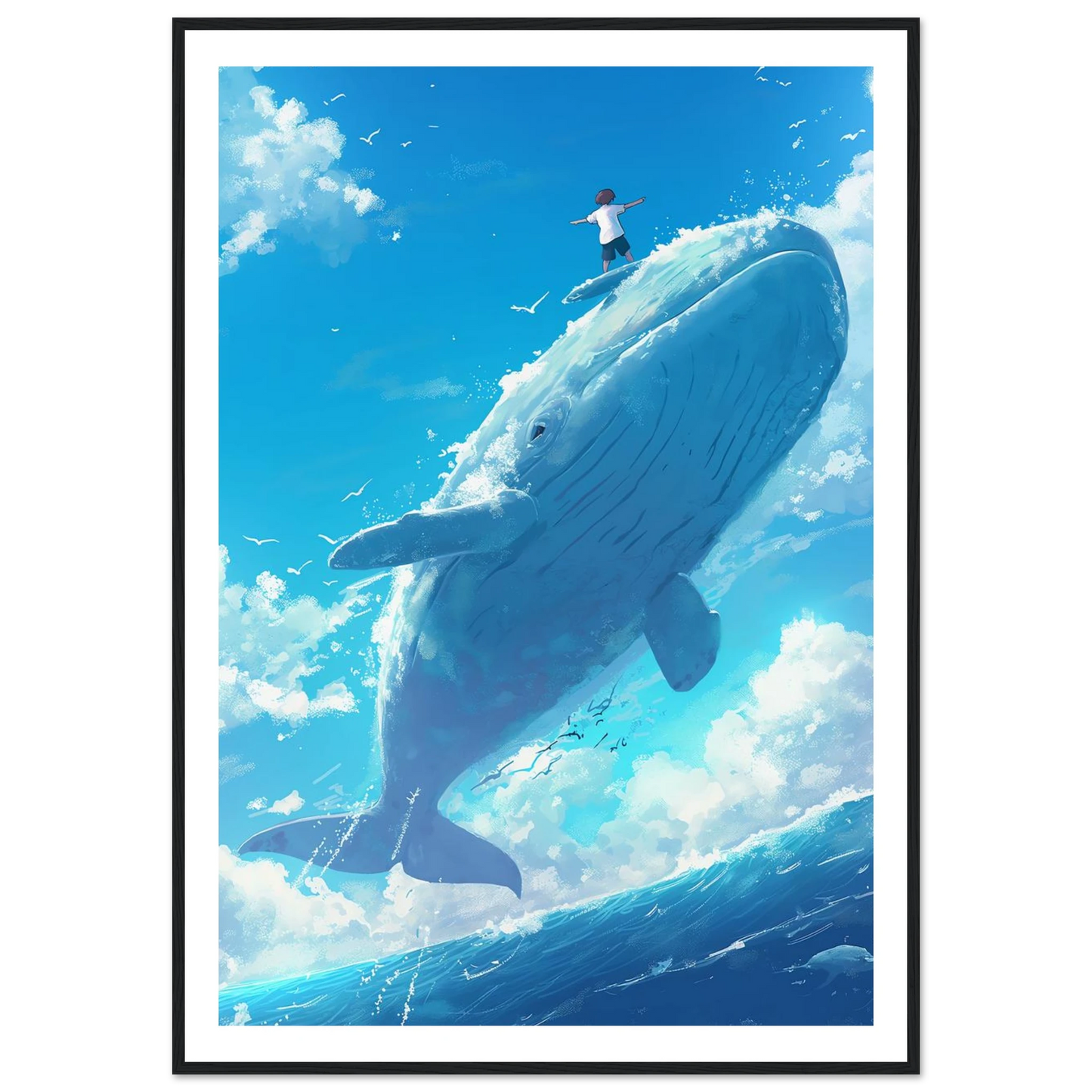Surfing Whale - Poster - Arthena