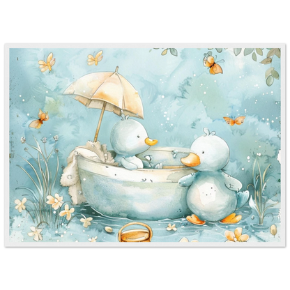 Bathing Ducks - poster - Arthena