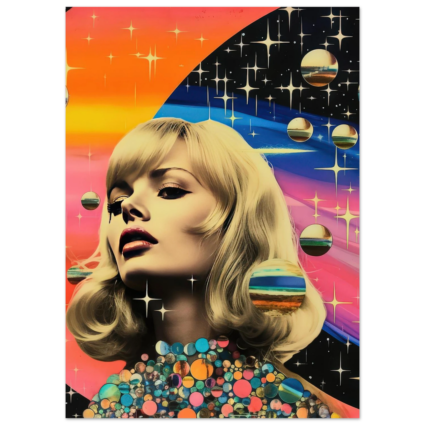 Retro Galaxy Queen - Poster - Arthena