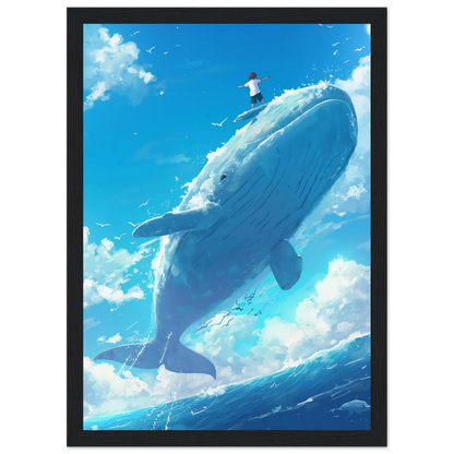 Surfing Whale - Poster - Arthena