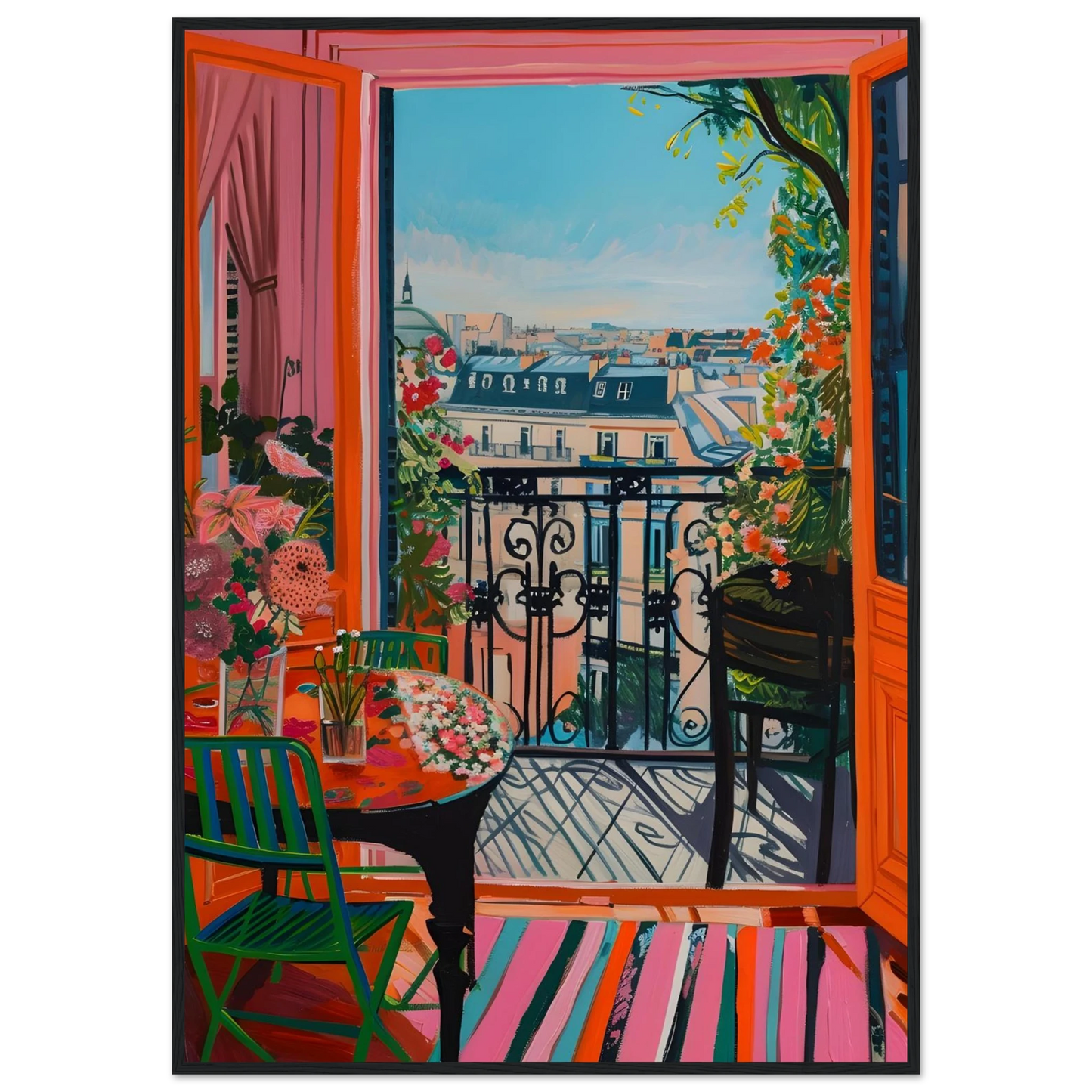 Parisian Balcony Bliss - Poster - Arthena