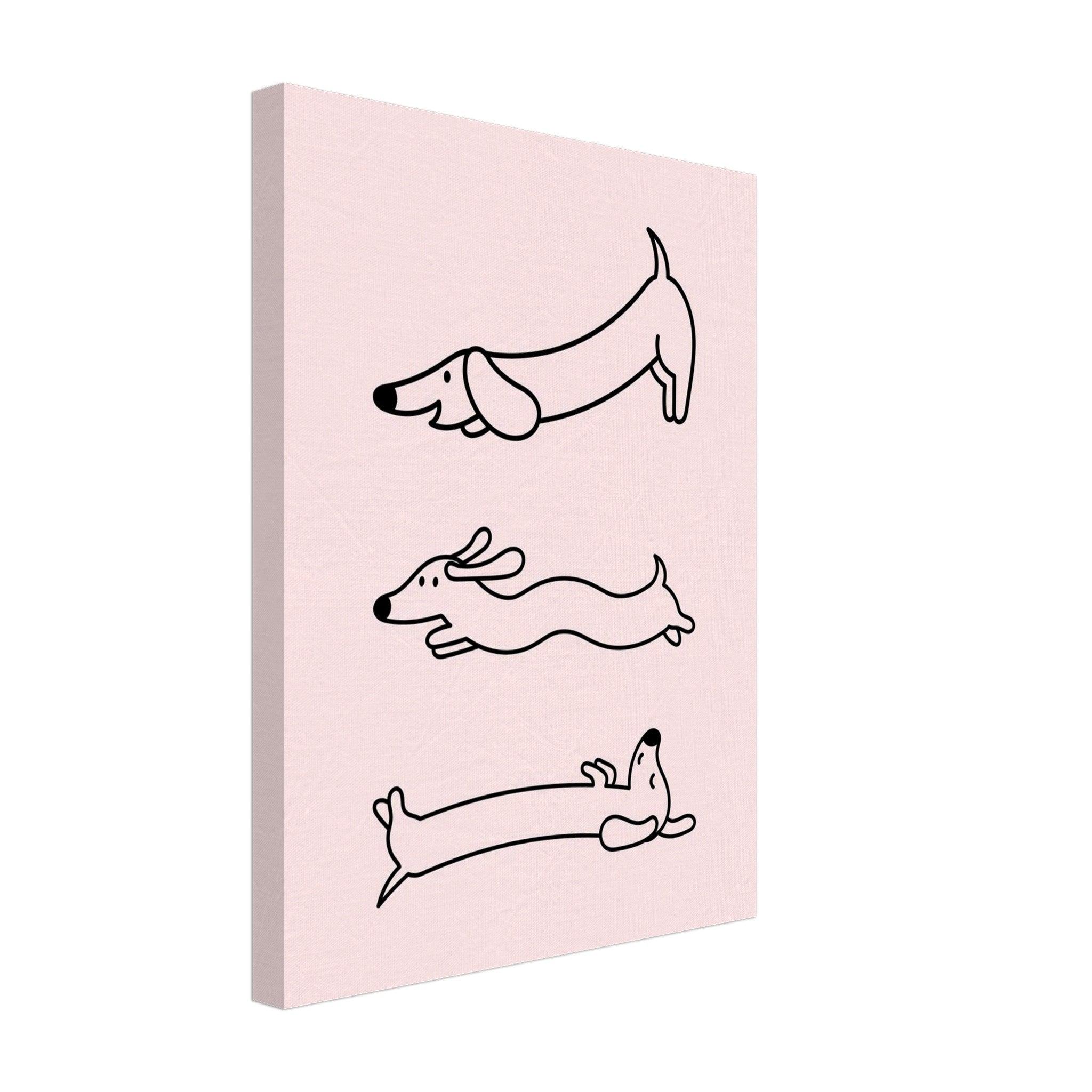 Happy Wienerdog - Canvas - Arthena