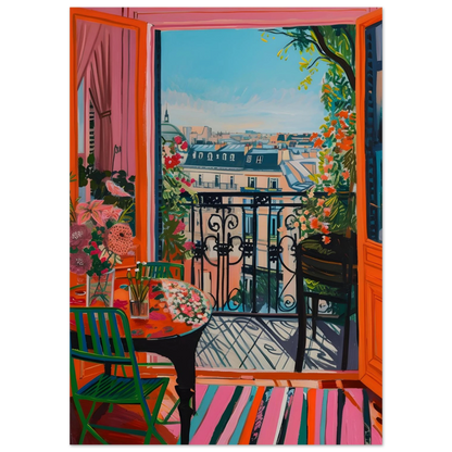 Parisian Balcony Bliss - Poster - Arthena
